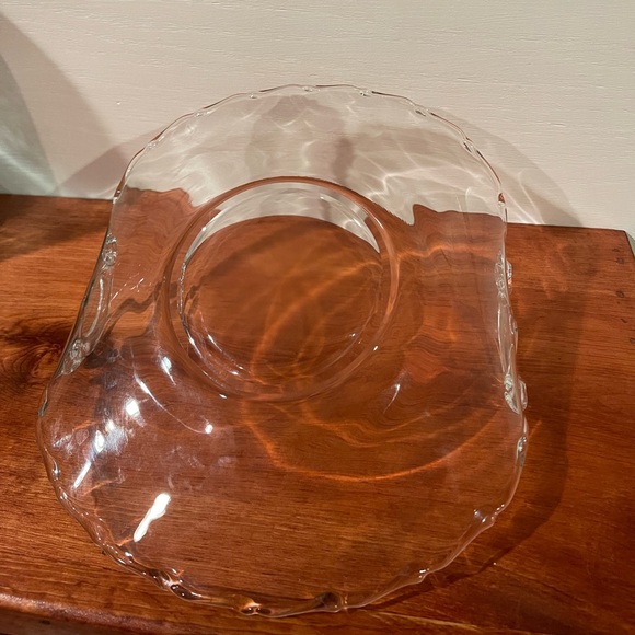 Vintage Fostoria Glass Century Pattern Clear Double Handle Curved Serving Plate - Picture 8 of 9